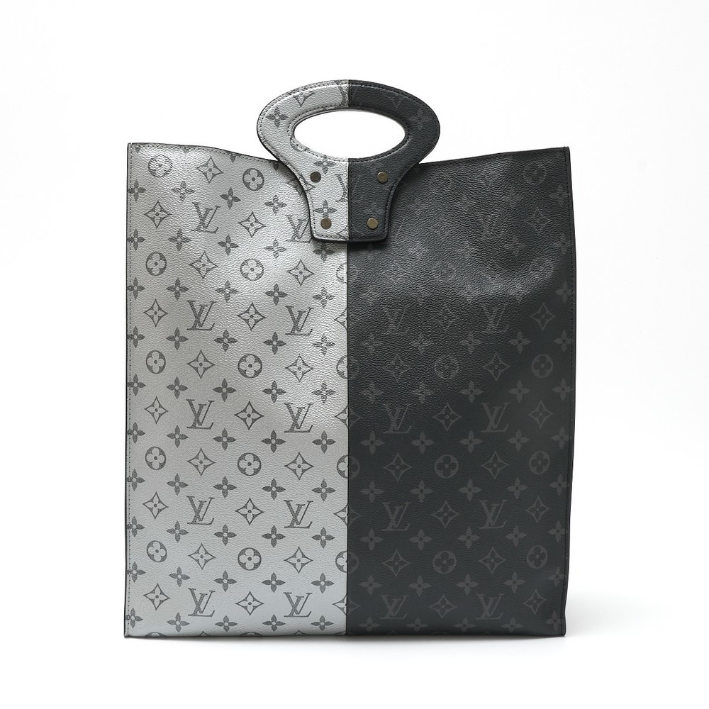 Louis Vuitton Split Tote Handbag Eclipse Leather … - image 3
